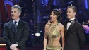 DANCING WITH THE STARS - "Episode 707" - Each of the remaining couples danced an individual routine, in addition to a team group routine. Split into two groups of three couples each, one group performed the Cha Cha while the other performed the Paso Doble on "Dancing with the Stars," on MONDAY, NOVEMBER 3 (8:00-9:32 p.m., ET), on the ABC Television Network. (ABC/KELSEY McNEAL) TOM BERGERON, BROOKE BURKE, DEREK HOUGH
