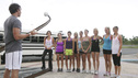 THE BACHELOR - "Episode 1605" - Ben surprises nine women with a trip to the famed Roberto Clemente Baseball Stadium. It's all good fun as the group enjoy their time in the field. But then Chris Harrison informs them they will be playing a game against each other to decide who will get a beachside after-party with Ben. The losers will go back to the hotel. Ben chooses one lucky woman to be his MVP - playing on both teams and assured of a ticket to the after-party. For the rest of the bachelorettes, it's game on! Rabidly competitive, the women battle until the last dramatic out, provided by one devastated woman who strikes out and takes the whole team down with her. Ben opens up to one of his sweethearts and then offers her the rose, but Courtney steals the show by privately inviting Ben to a secret rendezvous that is a tempting mind blower: come skinny dip with me! The next episode of "The Bachelor" airs MONDAY, JANUARY 30 (8:00-10:01 p.m., ET), on the ABC Television Network. (ABC/FRANCISCO ROMAN) BEN FLAJNIK, COURTNEY, JENNIFER, KACIE, RACHEL, JAMIE, BLAKELEY, CASEY, EMILY, LINDZI