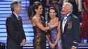 DANCING WITH THE STARS THE RESULTS SHOW - "Episode 1003A" - In week three of the competition, ten couples awaited their fate as the second couple, Buzz Aldrin and Ashly Costa, was sent home on "Dancing with the Stars the Results Show," TUESDAY, APRIL 6 (8:00-9:00 p.m., ET), on the ABC Television Network. (ABC/ADAM LARKEY) TOM BERGERON, BROOKE BURKE, ASHLY COSTA, BUZZ ALDRIN