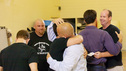 SECRET MILLIONAIRE - "Chuck Runyon and Dave Mortensen: Oklahoma City, OK" -- On this week's episode of "Secret Millionaire," self-made millionaires and co-founders of the world's fastest growing fitness club chain, Anytime Fitness, Chuck Runyon and Dave Mortensen, will visit one of the roughest neighborhoods of Oklahoma City, an area stricken by poverty, rampant unemployment and homelessness. During their weeklong stay, Runyon and Mortensen will need to survive on less than $75, the equivalent of welfare assistance for two single individuals. No strangers to hard work, these close friends and business partners will seek out deserving people and organizations that are making a real difference, volunteer with disabled citizens and at risk youth, and ultimately surprise these heroes with donations of hundreds of thousands of dollars from their own fortunes and hope for the future, on "Secret Millionaire" SUNDAY, JUNE 10 (8:00-9:00 p.m., ET) on the ABC Television Network. (ABC/SHANE BEVEL) DENNY KENNEDY, DAVE MORTENSEN, CHUCK RUNYON, TYLER WILLIAMS
