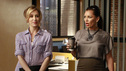 DESPERATE HOUSEWIVES - "I'll Swallow Poison on Sunday" - With Gaby and the girls temporarily staying at Bree's house, Bree must lay down the law and demand discipline before Juanita and Celia destroy her home. Meanwhile Tom hires Lynette and Renee to redecorate his office - but Lynette has her own ideas of what she thinks Tom needs as opposed to wants; and while continuing to help nurse Paul back to health, Susan discovers that Felicia has been released from prison and is back on Wisteria Lane, on "Desperate Housewives," SUNDAY, MAY 1 (9:00-10:01 p.m., ET) on the ABC Television Network. (ABC/RON TOM) FELICITY HUFFMAN, VANESSA WILLIAMS