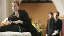 The Ties that Bind Bree tells her friends she can't fall apart after Rex's death, as she has to deal with his emotional mother, Phyllis, who wants him to be buried in a ridiculously ugly prep school tie. At the funeral, Bree sees that Rex is wearing the dreaded prep school tie and not the Ralph Lauren tie she picked out. "Do NOT close that coffin!" she orders and, in full view of the entire church, demands Tom's tie. She props up Rex's body so she can put Tom's tie on her dearly departed, and now very well-dressed, hubby. Think Tom will want the orange tie? 