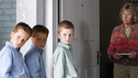 The Boys in the Hood Mrs. McCluskey had her share of issues with the Scavo boys over the years, but that didn't stop her from tasering Lynette's co-worker when she thought he was trying to kidnap them.  