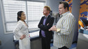 MODERN FAMILY - "Run for Your Wife"  (ABC/RICHARD CARTWRIGHT) SUZY NAKAMURA, JESSE TYLER FERGUSON, ERIC STONESTREET  Cameron: You'll be pleased to know that Mitchell and I intend on raising Lily with influences from her Asian heritage... We hung some art in her room, some Asian art. And then when she's ready for solid food there is a fantastic pho place right around the corner from our house. Am I pronouncing that right?  Is it "pho?" It's a soup.  Doctor: I don't know. I'm from Denver. We don't have a lot of pho there.  