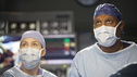 GREY'S ANATOMY - "Hope for the Hopeless" - Richard performs his 10,000th surgery on a pair of bickering sisters (Nia Vardalos and Peri Gilpin) who come into the hospital for a liver transplant; Derek and Lexie take on a neuroblastoma case that has been previously deemed inoperable; Teddy and Cristina cross the line when they go against Owen's orders and try to steal a case from Alex and Dr. McQueen; Ellis Grey's shadow looms as Meredith searches for a specialty; meanwhile Adele is brought into the hospital after she is found wandering the streets, on Grey's Anatomy, THURSDAY, JANUARY 19 (9:00-10:02 p.m., ET) on the ABC Television Network. (ABC/RANDY HOLMES) ELLEN POMPEO, JAMES PICKENS JR.