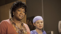 GREY'S ANATOMY - "Hope for the Hopeless" - Richard performs his 10,000th surgery on a pair of bickering sisters (Nia Vardalos and Peri Gilpin) who come into the hospital for a liver transplant; Derek and Lexie take on a neuroblastoma case that has been previously deemed inoperable; Teddy and Cristina cross the line when they go against Owen's orders and try to steal a case from Alex and Dr. McQueen; Ellis Grey's shadow looms as Meredith searches for a specialty; meanwhile Adele is brought into the hospital after she is found wandering the streets, on Grey's Anatomy, THURSDAY, JANUARY 19 (9:00-10:02 p.m., ET) on the ABC Television Network. (ABC/RANDY HOLMES) LORETTA DEVINE, SARAH DREW
