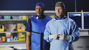 GREY'S ANATOMY - "Shiny Happy People" - An elderly patient admitted into the E.R. for a heart condition sees a familiar face, a long lost love who happens to be in the E.R. as well for a fractured arm, and the staff find themselves caught up in their love story. Meanwhile, Karev treats a troubled teenage patient (guest star Demi Lovato) whose parents brought her in for schizophrenia, and Meredith can't help but tell Cristina about her suspicions of Owen -- which inevitably messes with Cristina's head -- on "Grey's Anatomy," THURSDAY, MAY 13 (9:00-10:01 p.m., ET) on the ABC Television Network. (ABC/MITCH HADDAD) JAMES PICKENS, JR., KEVIN MCKIDD