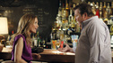 The Pickup Artist On a dare, Cameron picks up a hot woman named Katie at a bar. The big guy eventually comes clean about being gay. Katie is a good sport. She plays the part of a scorned woman when Mitchell gets home that ends with some tongue during an impromptu kiss. Then Katie walks out of Cameron's life forever. Well, maybe not forever. They'll probably secretly get together to catch any new Julia Roberts movies.