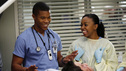 GREY'S ANATOMY - "Things We Said Today" - Bailey puts her wedding day on hold and continues her efforts to save Adele's life, Cristina and Owen remain undecided about their pending divorce, while Arizona and Callie try to get their spark back. Meanwhile, the hospital becomes inundated with a group of bikers after a horrible accident, on "Grey's Anatomy," THURSDAY, JANUARY 10 (9:00-10:02 p.m., ET) on the ABC Television Network. (ABC/KELSEY MCNEAL) GAIUS CHARLES, JERRIKA HINTON