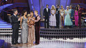DANCING WITH THE STARS THE RESULTS SHOW- "Episode 908A" - After tallying the judges' and viewer votes, the twelfth couple to be eliminated from the competition, Aaron Carter and Karina Smirnoff, was revealed on "Dancing with the Stars the Results Show," TUESDAY, NOVEMBER 10 (9:01-10:01 p.m., ET), on the ABC Television Network.  (ABC/ADAM LARKEY) TOM BERGERON, SAMANTHA HARRIS, KARINA SMIRNOFF, AARON CARTER, DONNY OSMOND, KYM JOHNSON, DEREK HOUGH, JOANNA KRUPA, KELLY OSBOURNE, LOUIS VAN AMSTEL, MYA, DMITRY CHAPLIN