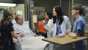 GREY'S ANATOMY - "P.Y.T. (Pretty Young Thing)" - Thatcher Grey, Meredith and Lexie's father, returns to Seattle Grace with stomach pains and a new, twenty-something tattooed girlfriend, Danielle. Meanwhile, Alex clashes with the new OB, Dr. Lucy Fields, over a patient and Mark places Jackson on his service in exchange for information on Lexie, on "Grey's Anatomy," THURSDAY, FEBRUARY 10 (9:00-10:01 p.m., ET) on the ABC Television Network. (ABC/ERIC MCCANDLESS) ALEXA HAVINS, JEFF PERRY, CHANDRA WILSON, CHYLER LEIGH, ELLEN POMPEO