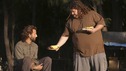 LOST - "Left Behind" - After discovering that one of her own has betrayed her to "The Others," Kate is left to fend for herself in the jungle with Juliet. Meanwhile, Hurley warns Sawyer to change his selfish ways and make amends with his fellow survivors or he may face a vote of banishment, on "Lost," WEDNESDAY, APRIL 4 (10:00-11:00 p.m., ET), on the ABC Television Network. (ABC/MARIO PEREZ) HENRY IAN CUSICK, JORGE GARCIA