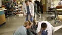 GREY'S ANATOMY - "Let the Truth Sting" - The new interns are dazzled by the skill level of fellow intern George, while Lexie helps keep his "repeater" status a secret; Meredith half-heartedly helps Lexie with her first emergency patient; Sloan and Richard attempt a radical, new surgery to save a woman's ability to speak; and George is compelled to tell Callie of his past indiscretion with Izzie, on "Grey's Anatomy," THURSDAY, OCTOBER 11 (9:00-10:01 p.m., ET) on the ABC Television Network. (ABC/SCOTT GARFIELD) EDWARD HERRERA, MARTIN SPANJERS, JUSTIN CHAMBERS