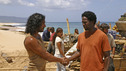 102844_326 -- LOST - "Exodus," Part 2" - The castaways on the raft are surprised at sea by something they didn't expect. Meanwhile, remaining islanders try to blow open the hatch, and a visitor to the encampment might be a threat to Claire's infant son, on the Season Finale of "Lost," WEDNESDAY, MAY 25 (8:00-10:00 p.m., ET), on the ABC Television Network. (ABC/MARIO PEREZ) NAVEEN ANDREWS, HAROLD PERRINEAU