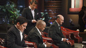 SHARK TANK - "Episode 312" - The Sharks start a feeding frenzy for a chance to go into the residential lock business with a man from Orlando, FL who invented a way to incorporate the common key into a mobile phone. Two fitness trainers from Medina, OH hope to convince the Sharks their home gym is better since it provides nitrogen gas-pressured resistance. A young man from Trophy Club, TX asks the Sharks to invest in his age-defying products that were inspired by his older girlfriend. A father from Charlotte, NC designed a 100% recycled sneaker and hopes to get a business deal that he can eventually pass on to his two young sons. Also, a follow-up on Daymond and Mark's Season 3 investment with Alashe Nelson from Miami, FL and his EZ VIP website - where you can buy VIP treatment at nightclubs and special events. Daymond introduces Alashe to Pit Bull, the international superstar who will endorse the business, on the Season Finale of "Shark Tank," FRIDAY, MAY 18 (8:00-9:01 p.m., ET) on the ABC Television Network.  (ABC/RICHARD CARTWRIGHT) MARK CUBAN, ROBERT HERJAVEC, DAYMOND JOHN, KEVIN O'LEARY
