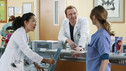 GREY'S ANATOMY - "Blink"- Mark flies Addison to Seattle to help with a difficult procedure on his pregnant daughter, Sloan, Owen questions Teddy's motives when she assigns Cristina the lead on a complicated surgery, and Derek's suspicions are raised when the Chief recruits Meredith to assist with a high profile operation on, "Grey's Anatomy," THURSDAY, JANUARY 14 (9:00-10:01 p.m., ET) on the ABC Television Network. (ABC/RON TOM) SANDRA OH, KEVIN MCKIDD, ELLEN POMPEO