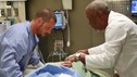 GREY'S ANATOMY - "Where the Wild Things Are" - Six weeks after Derek and Meredith ended their relationship and Derek began dating Rose, Meredith and her fellow residents, Alex, Izzie and Cristina, compete in a surgical contest, with Bailey serving as judge. Meanwhile interns George and Lexie adjust to their new, squalid apartment, and Callie finds a friend in her roommate Cristina's nemesis, Erica Hahn, on "Grey's Anatomy," THURSDAY, APRIL 24 (9:00-10:01 p.m., ET) on the ABC Television Network. (ABC/RON TOM) JUSTIN CHAMBERS, JAMES PICKENS JR.
