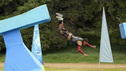 "Wheel of Misfortune" - Episode 423 "'Wipeout'...if you build it...they will fall," says host John Henson. This week "Wipeout" unleashes a new obstacle, named by viewers the    Wheel of Misfortune, which is sure to leave players down on their luck.    Contestants, vying for the $50,000 grand prize include two high school    students, Chaz Hands and Tapping Tony, who compete against a   Competitive  Dad and a Dinner Detective. Players also take on the stunt   that sends  them flying head over heels -- as Total Carnage makes its   triumphant  return along with the Wipeout Playset -- before the final   three players  face off on the all-new Summer Wipeout Zone, featuring   the seven story  Towering Flume of Doom. "Wipeout" airs THURSDAY, JULY 7   (8:00-9:00 p.m.,  ET) on the ABC Television Network. Photography by Mike Weaver 