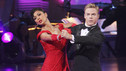 DANCING WITH THE STARS - "Episode 1005" - This week on "Dancing with the Stars," it was movie night, with eight remaining couple doing the Jive, Quickstep, Cha Cha Cha, Tango, Foxtrot and Rumba to iconic songs from famous films such as "Pulp Fiction," "Breakfast Club" and "Risky Business," among others, airing MONDAY, APRIL 19 (8:00-9:32 p.m.,ET), on the ABC Television Network. (ABC/ADAM LARKEY) NICOLE SCHERZINGER, DEREK HOUGH