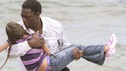 LOST - "The Other 48 Days" - Mr. Eko rescues fellow tail section survivor, Emma, from the water. The harrowing first 48 days in the lives of the tail section survivors are revealed. (ABC/MARIO PEREZ) KIERSTEN HAVELOCK, ADEWALE AKINNUOYE-AGBAJE