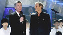 DANCING WITH THE STARS THE RESULTS SHOW - "Episode 1103A" - On this season's third "Dancing with the Stars Results Show," this season's contestant and multiple Grammy Award-winning artist Michael Bolton returned to the stage for a sensational vocal performance, accompanied by Anna Trebunskaya and Jonathan Roberts, on TUESDAY, OCTOBER 5 (9:00-10:01 p.m., ET), on the ABC Television Network. (ABC/ADAM LARKEY) TOM BERGERON, MICHAEL BOLTON