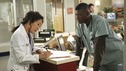 GREY'S ANATOMY - "Love/Addiction" - The residents and interns treat the victims of a massive explosion at an apartment building, while Alex investigates the cause of the accident, Mama Burke returns to collect her son's things just as Cristina trades her wedding presents in exchange for surgeries, Lexie tries to have a heart-to-heart with an unwilling Meredith, and while Callie is overwhelmed with her duties as Chief Resident, Bailey searches for an outlet for her pent-up leadership skills, on "Grey's Anatomy," THURSDAY, OCTOBER 4 (9:00-10:01 p.m., ET) on the ABC Television Network. (ABC/MICHAEL DESMOND) SANDRA OH, MOE IRVIN