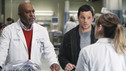 GREY'S ANATOMY - "Golden Hour" - Meredith, looking to prove she is Chief Resident material, learns that anything and everything can happen in an hour's time when she steps up to run the ER for a night; meanwhile, Bailey sneaks off with Eli and gets into a little mischief, and everyone is surprised when the Chief's wife, Adele, shows up as one of the ER patients, on "Grey's Anatomy," THURSDAY, FEBRUARY 17 (9:00-10:01 p.m., ET) on the ABC Television Network. (ABC/DANNY FELD) JAMES PICKENS JR., JUSTIN CHAMBERS, ELLEN POMPEO