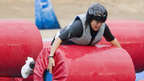 WIPEOUT - "Episode 202"- Plank in the Face, Fender Bender, Aqua Launch, Wrecking Ball Log Roll, King of the Mountain and Raging Rapids are among the wild and outrageous new obstacles included in this week's episode of "Wipeout," featuring the world's largest obstacle course. Hosted by John Anderson (ESPN's "SportsCenter,"), John Henson ("Talk Soup") and co-hosted by Jill Wagner, "Wipeout" airs WEDNESDAY, JUNE 3 (8:00-9:00 p.m., ET) on the ABC Television Network. (ABC/PATRICK WYMORE) THERESA RIVERA