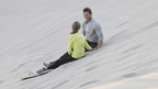 THE BACHELOR: ON THE WINGS OF LOVE - "Episode 1404" - Traveling to beautiful Pismo Beach, six lucky women join Jake for a crazy day of dune buggying and sand surfing. The Bachelor comes to the rescue when Vienna and Jessie get their dune buggy trapped in the sand. Corrie, one of the more timid women, surprises the rest when she tackles Jake in the sand and grabs some extra time with the Bachelor. That night the group spends an evening at the Madonna Inn, famous for its outrageous dcor. A rose is a stake and the competition heats up, but Vienna's strategy to have the last memorable moment of the night with Jake doesn't sit well with the other women, on "The Bachelor: On the Wings of Love," MONDAY, JANUARY 25 (8:00-10:00 p.m., ET), on the ABC Television Network. (ABC/GREG ZABILSKI) CORRIE, JAKE PAVELKA