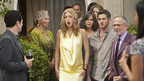 BROTHERS & SISTERS - "The Road Ahead" - Kitty harbors a devastating secret that will rock the Walker family. Meanwhile, Nora and Holly begrudgingly team up to throw an elaborate engagement party for Justin and Rebecca, Tommy continues his personal spiritual journey in Mexico, and Sarah searches for new business prospects in France, on the fourth-season premiere of "Brothers & Sisters," SUNDAY, SEPT. 27 (10:01-11:00 p.m., ET) on the ABC Television Network. (ABC/RANDY HOLMES) MATTHEW RHYS, MARION ROSS, EMILY VANCAMP, SALLY FIELD, DAVE ANNABLE, RON RIFKIN