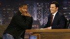 JIMMY KIMMEL LIVE - "Jimmy Kimmel Live" airs every weeknight, (12:05 - 1:05 a.m., ET), following "Nightline," featuring a diverse lineup of guests that include celebrities, athletes, musical acts, comedians, human interest subjects and dangerously crazy people, along with comedy bits and a house band. The guests for THURSDAY, OCTOBER 4 included actor Jamie Foxx ("The Kingdom") and actress Chyler Leigh ("Grey&Otilde;s Anatomy"). (ABC/SCOTT GARFIELD)JAMIE FOXX, JIMMY KIMMEL