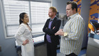 MODERN FAMILY - "Run for Your Wife"  (ABC/RICHARD CARTWRIGHT) SUZY NAKAMURA, JESSE TYLER FERGUSON, ERIC STONESTREET  Cameron: You'll be pleased to know that Mitchell and I intend on raising Lily with influences from her Asian heritage... We hung some art in her room, some Asian art. And then when she's ready for solid food there is a fantastic pho place right around the corner from our house. Am I pronouncing that right?  Is it "pho?" It's a soup.  Doctor: I don't know. I'm from Denver. We don't have a lot of pho there.  