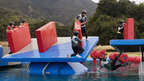 WIPEOUT - "Episode 202"- Plank in the Face, Fender Bender, Aqua Launch, Wrecking Ball Log Roll, King of the Mountain and Raging Rapids are among the wild and outrageous new obstacles included in this week's episode of "Wipeout," featuring the world's largest obstacle course. Hosted by John Anderson (ESPN's "SportsCenter,"), John Henson ("Talk Soup") and co-hosted by Jill Wagner, "Wipeout" airs WEDNESDAY, JUNE 3 (8:00-9:00 p.m., ET) on the ABC Television Network. (ABC/PATRICK WYMORE) SAM GRIFFITH, CLAUDIA MOREL, THERESA RIVERA, PETER WEIMAN, MICHELLE HART (FALLING), DIDI WONG