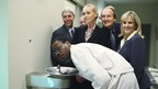BETTER OFF TED - "Racial Sensitivity" -- Ted is horrified to learn that Veridian's new state-of-the-art sensor system, based on light reflecting off the skin, doesn't detect the company's African American employees, including a very angry Lem. But things go from bad to worse when Veronica and the other execs try half-baked measures to fix the problem without going to the actual expense of replacing the system, on "Better Off Ted," airing WEDNESDAY, APRIL 1 (8:30-9:00 p.m., ET) on the ABC Television Network. (ABC/CRAIG SJODIN) MALCOLM BARRETT, PORTIA DE ROSSI