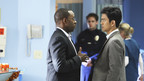 FLASHFORWARD - "Scary Monsters and Super Creeps" - Mark, Demetri and Wedeck try to find a connection between Janis' attack and a separate attack made on them. Meanwhile, as Halloween approaches, Olivia confronts Mark about his flashforward, Demetri and Gough track down a clue that was foreshadowed in Mark's flashforward, Lloyd's son, Dylan, goes missing from the hospital, and the elusive Simon makes contact with a reluctant acquaintance, on "FlashForward," THURSDAY, OCTOBER 29 (8:00-9:00 p.m., ET) on the ABC Television Network. (ABC/CRAIG SJODIN) COURTNEY B. VANCE, JOHN CHO