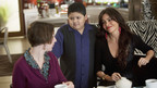 MODERN FAMILY - "Fifteen Percent" - Mitchell plants the seed in Jay's head that he thinks one of Jay's old buddies, Shorty, might be secretly gay. Jay doesn't believe it for a second... except for all the questionable signs he now keeps noticing. Meanwhile Gloria gives Manny's date a makeover and Claire faces off with Phil's universal remote, on "Modern Family," WEDNESDAY, JANUARY 13 (9:00-9:30 p.m., ET), on the ABC Television Network. (ABC/RANDY HOLMES) KRISTEN SCHAAL, RICO RODRIGUEZ, SOFIA VERGARA