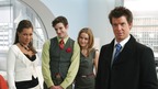 UGLY BETTY - "In or Out" - With Daniel suffering from a broken heart inflicted by Sofia, Betty is determined to get him back to work and over his sadness by setting him up on a date with a supermodel - solidifying their kinship in the process. In Daniel's absence, Wilhelmina decides who will continue to work at Mode once her ambitions to be named editor-in-chief are realized. Among those who stand to lose their jobs are Christina and Amanda. Meanwhile, Hilda finds herself unemployed after Herbalux is recalled. In her quest to find work, she goes into business selling cupcakes, but quickly finds herself in over her head when she's unable to meet the demand for the baked goods... not to mention she's spending more than she's making from her new venture. And in a stunning conclusion, the woman behind the mask is revealed, on "Ugly Betty," THURSDAY, JANUARY 18 (8:00-9:00 p.m., ET) on ABC. (ABC/RON TOM) VANESSA WILLIAMS, MICHAEL URIE, BECKI NEWTON, ERIC MABIUS