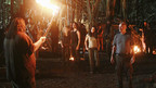 LOST - "Everybody Loves Hugo" - Hurley agonizes over  what the group should do next, and Locke is curious about the new  arrival to his camp, on "Lost," TUESDAY, APRIL 13 (9:00-10:02  p.m., ET) on the ABC Television Network. (ABC/MARIO PEREZ) JORGE GARCIA,  EMILIE DE RAVIN, NAVEEN ANDREWS, EVANGELINE LILLY, TERRY O'QUINN