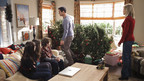 MODERN FAMILY - "Undeck the Halls" - Christmas is in full swing at the Dunphy house until the kids get in some trouble and Phil and Claire threaten to take away Christmas until one of them fesses up. Meanwhile, Jay struggles with wanting to stick to his holiday traditions while Gloria and Manny want to incorporate some of their Colombian practices, and Mitchell and Cameron take Lily to the mall for her first picture with Santa -- but end up with a disgruntled mall Santa on their hands -- on "Modern Family," WEDNESDAY, DECEMBER 9 (9:00-9:30 p.m., ET), on the ABC Television Network. (ABC/ADAM TAYLOR) ARIEL WINTER, SARAH HYLAND, NOLAN GOULD, TY BURRELL, JULIE BOWEN