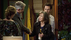 BROTHERS & SISTERS - "Run Baby Run" - For the first time since her divorce, Sarah has a new romantic interest who understands her all too well. Meanwhile, Kevin and Scotty await the outcome of their first try at surrogacy, and Kitty and Robert are once again at an impasse over politics when Kitty's friend, Buffy (guest starring Cheryl Hines), steps in where she doesn't belong, on "Brothers & Sisters," SUNDAY, JANUARY 17 (10:01-11:00 p.m., ET), on the ABC Television Network. (ABC/RANDY HOLMES) RACHEL GRIFFITHS, JAY KARNES, SALLY FIELD, MATTHEW RHYS