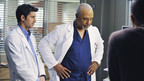 GREY'S ANATOMY - "Perfect Little Accident" - When famous surgeon Dr. Harper Avery is rushed to Seattle Grace-Mercy West, the staff is surprised to discover that one of their own is related to this legend, and his unorthodox request for his surgery causes tensions between Derek and Richard. Meanwhile Callie and Arizona try to help Teddy and Sloan move on from their pasts and find greener pastures, on "Grey's Anatomy," THURSDAY, MARCH 4 (9:00-10:01 p.m., ET) on the ABC Television Network. (ABC/ERIC MCCANDLESS) PATRICK DEMPSEY, JAMES PICKENS JR.