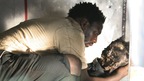 LOST - "The 23rd Psalm" - Mr. Eko interrogates Charlie  about the Virgin Mary statue, Claire begins to lose faith in Charlie  when she discovers his secret, and Jack is an interested observer when  Kate gives the recovering Sawyer a much-needed haircut, on  "Lost," WEDNESDAY, XXX (9:00-10:00 p.m., ET), on the ABC  Television Network. (ABC/MARIO PEREZ) ADEWALE AKINNUOYE-AGBAJE