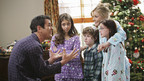 MODERN FAMILY - "Undeck the Halls" - Christmas is in full swing at the Dunphy house until the kids get in some trouble and Phil and Claire threaten to take away Christmas until one of them fesses up. Meanwhile, Jay struggles with wanting to stick to his holiday traditions while Gloria and Manny want to incorporate some of their Colombian practices, and Mitchell and Cameron take Lily to the mall for her first picture with Santa -- but end up with a disgruntled mall Santa on their hands -- on "Modern Family," WEDNESDAY, DECEMBER 9 (9:00-9:30 p.m., ET), on the ABC Television Network. (ABC/ADAM TAYLOR) TY BURRELL, SARAH HYLAND, NOLAN GOULD, JULIE BOWEN, ARIEL WINTER