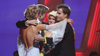 DANCING WITH THE STARS THE RESULTS SHOW - "Episode 909A" - After a night of spectacular performances in the semi-finals, the three couples making it to the finals and the thirteenth couple to be eliminated from the competition, Joanna Krupa and Derek Hough, were announced on "Dancing with the Stars the Results Show," TUESDAY, NOVEMBER 17 (9:00-10:01 p.m., ET), on the ABC Television Network. (ABC/ADAM LARKEY) JOANNA KRUPA, DEREK HOUGH, KELLY OSBOURNE, LOUIS VAN AMSTEL