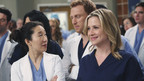GREY'S ANATOMY - "State of Love and Trust" - As Derek begins his role as interim chief, he faces a potential lawsuit when Bailey and Meredith's patient awakens from anesthesia mid-surgery. Meanwhile, Teddy refuses to place Cristina on her service, as Arizona tests Alex out in Pediatrics, and Mark refuses to speak to a heartbroken Lexie, on "Grey's Anatomy," THURSDAY, FEBRUARY 4 (9:00-10:01 p.m., ET) on the ABC Television Network. (ABC/ADAM LARKEY) ROBERT BAKER, SARA RAMIREZ (OBSCURED), SANDRA OH, KEVIN MCKIDD, JESSICA CAPSHAW