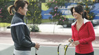 COUGAR TOWN - "All the Wrong Reasons" -- A hot tennis instructor gets between Ellie and Jules, Laurie turns to Travis to be her conscience, and Andy and Grayson try to comfort Bobby who is nursing a fresh heartbreak over his ex-wife, on "Cougar Town," WEDNESDAY, JANUARY 27 (9:30-10:01 p.m., ET), on the ABC Television Network. (ABC/ERIC MCCANDLESS) CHRISTA MILLER, COURTENEY COX