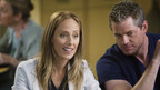 GREY'S ANATOMY - "New History"- When Owen recruits his fellow Iraqi War vet, Dr. Teddy Altman, as the new cardiothoracic surgeon, Cristina questions Teddy's abilities in the OR and the nature of their past relationship. Meanwhile Izzie returns to Seattle Grace with her high school mentor seeking treatment for his dementia, and the stress of Richard's responsibilities, post-merger, are taking their toll, on "Grey's Anatomy," THURSDAY, NOVEMBER 12 (9:00-10:01 p.m., ET) on the ABC Television Network. (ABC/RANDY HOLMES) KIM RAVER, ERIC DANE
