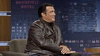 JIMMY KIMMEL LIVE - "Jimmy Kimmel Live" airs every weeknight, (12:05 - 1:05 a.m., ET), following "Nightline," featuring a diverse lineup of guests that include celebrities, athletes, musical acts, comedians and human interest subjects, along with comedy bits and a house band. The guests for THURSDAY, DECEMBER 10 included actor Steven Seagal ("Lawmen"), Lea Michaels ("Glee") and stand-up comedian Eddie Pepitone . (ABC/RANDY HOLMES) STEVEN SEAGAL, JIMMY KIMMEL