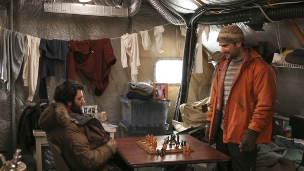 LOST -- "Live Together, Die Alone" - After discovering something odd just offshore, Jack and Sayid come up with a plan to confront "The Others" and hopefully get Walt back. Meanwhile, Eko and Locke come to blows as Locke makes a potentially cataclysmic decision regarding the "button" and the hatch, on the season finale of "Lost," WEDNESDAY, MAY 24 (9:00-11:00 p.m., ET), on the ABC Television Network. (ABC/MARIO PEREZ)ALEX PETROVITCH, LEONARD EDELSTEIN
