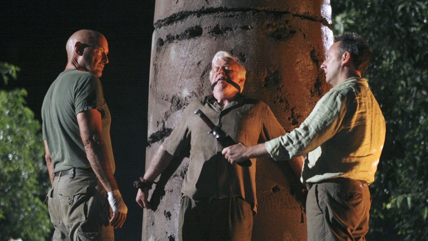 LOST - "The Brig" - A newly focused Locke breaks away from "The Others" in an attempt to persuade Sawyer to help rid them of a great nemesis that has caused nothing but pain in both of their lives. Meanwhile, a new island inhabitant discloses some shocking information about Oceanic Flight 815, on "Lost," WEDNESDAY, MAY 2 (10:00-11:00 p.m., ET), on the ABC Television Network. (ABC/MARIO PEREZ)TERRY O'QUINN, KEVIN TIGHE, MICHAEL EMERSON